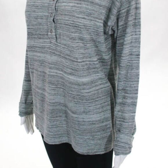 PJK Patterson J. Kincaid Gray LS Button Top XS - Picture 4 of 8